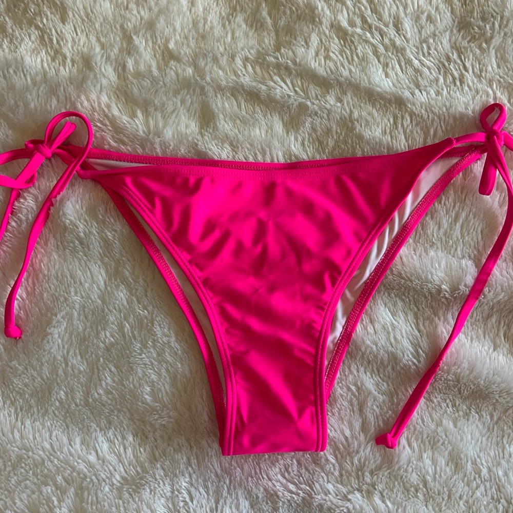 Hot pink cheeky bikini bottoms